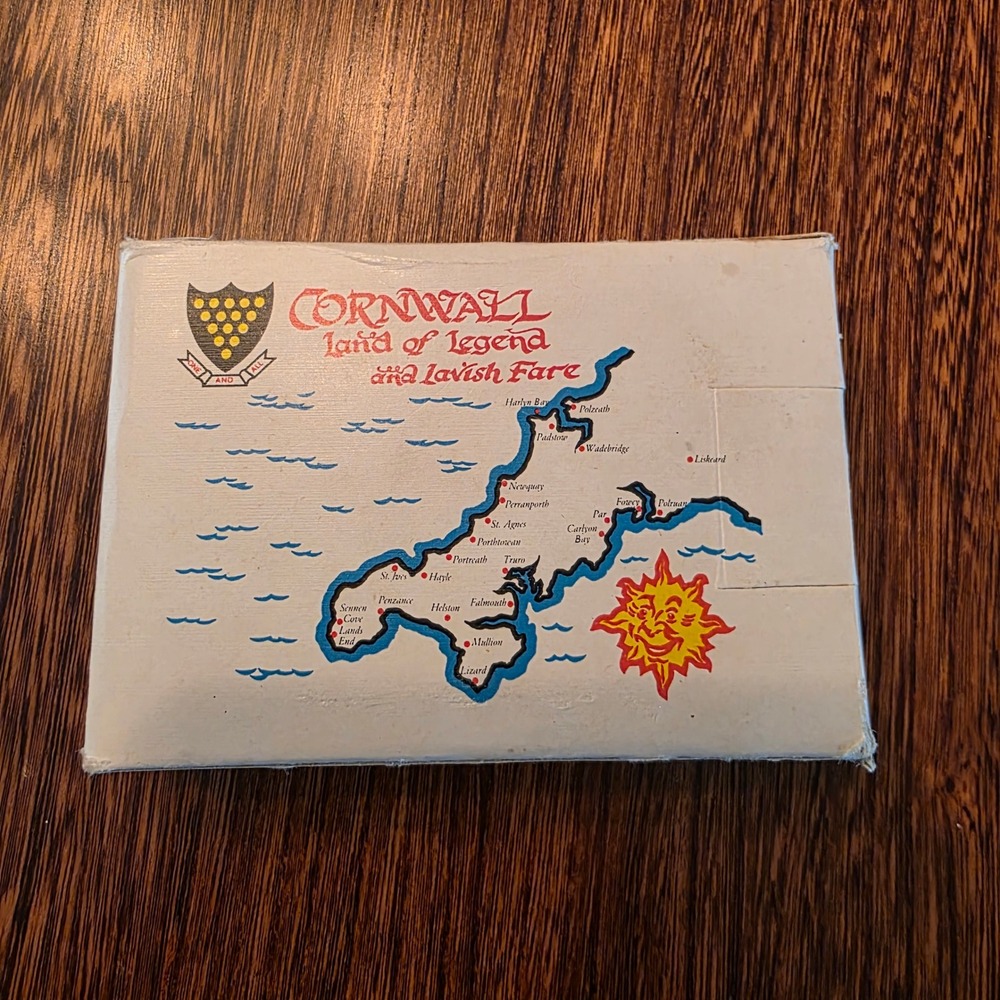 Vintage Coeur Cornwall Playing Cards Made in GDR East Germany Map Souvenir Deck